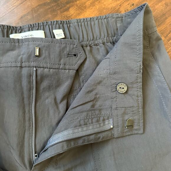 VINCE Utility Pants Taupewood Lightweight Wide Leg HR Relaxed Fit - Picture 7 of 14